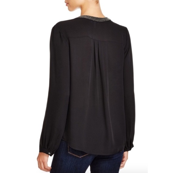 JOIE Silk Krishna Beaded Neck Tunic Blouse - Picture 2 of 11